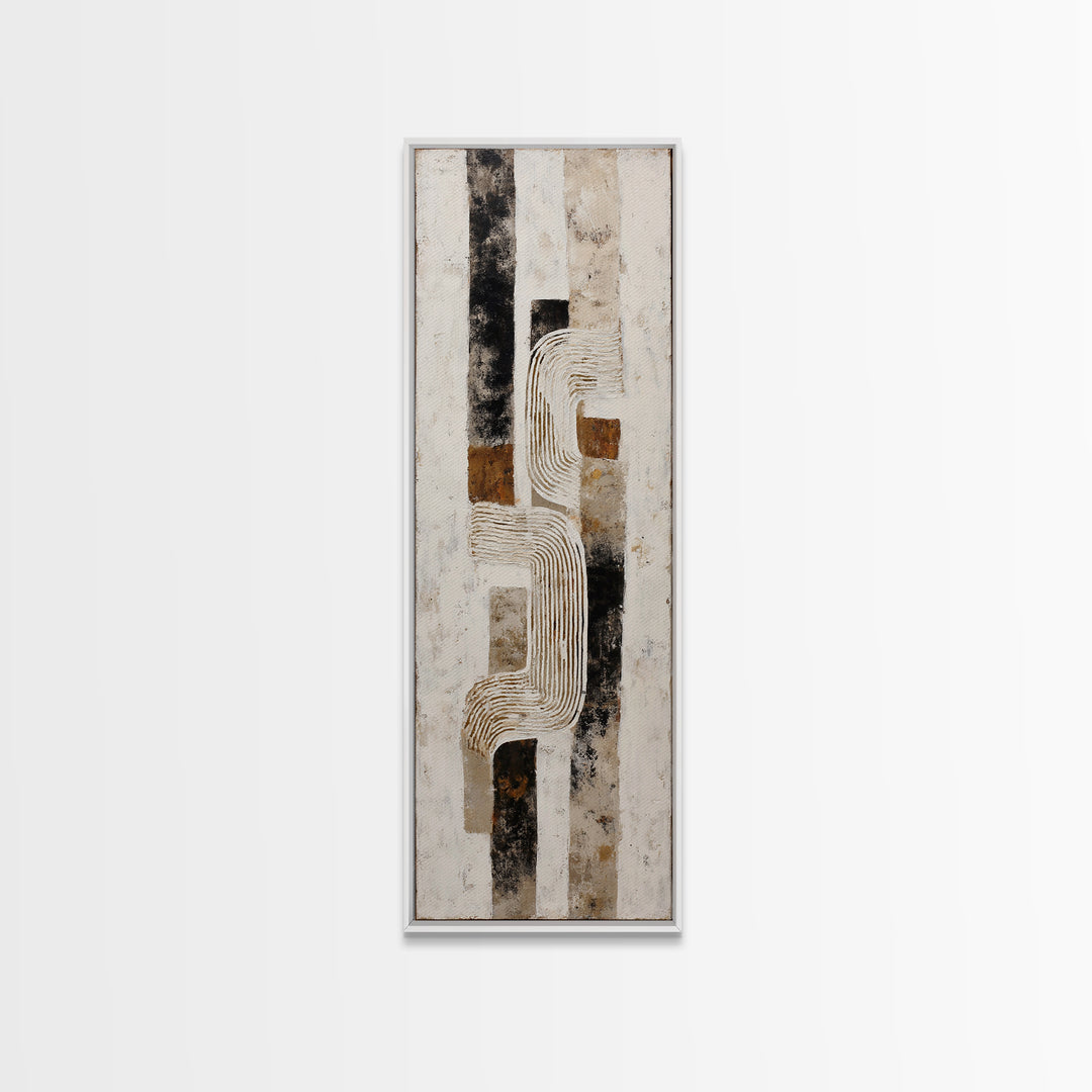 Monochrome Stone Texture Abstraction Canvas Print, Living Room Art, Luxury Decor, Living Room Decor, Abstract Art, Living, LIR-1x3-9