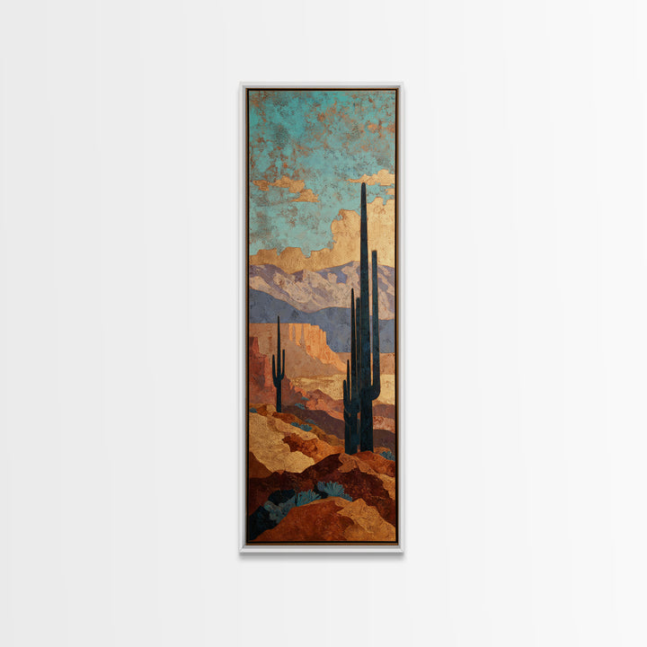 Earthy Desert Landscape Framed Canvas Print, Living Room Art, Dopamine Decor, Living Room Decor, Fine Art, Living, LIR-1x3-96