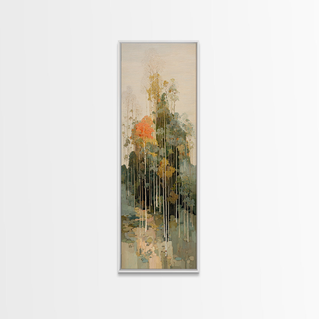 Minimal Scandinavian Forest Canvas Print, Living Room Art, Boho Decor, Living Room Decor, Fine Art, Living, Digital Prints, LIR-1x3-97