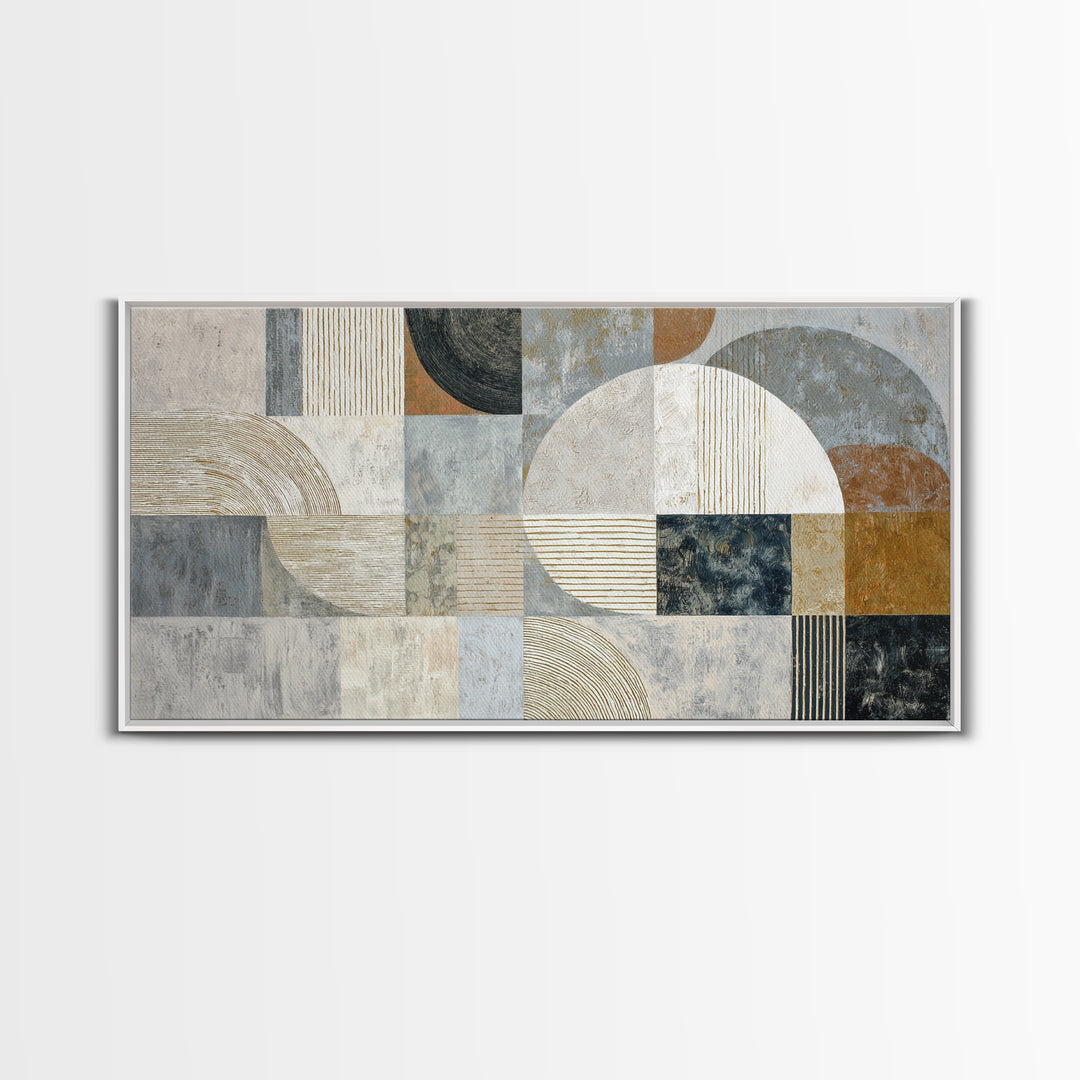 Textured Plaster Abstract Framed Canvas Print, Living Room Art, Printable, Living Room Decor, Fine Art, Living, Printable Art, LIR-2x1-1