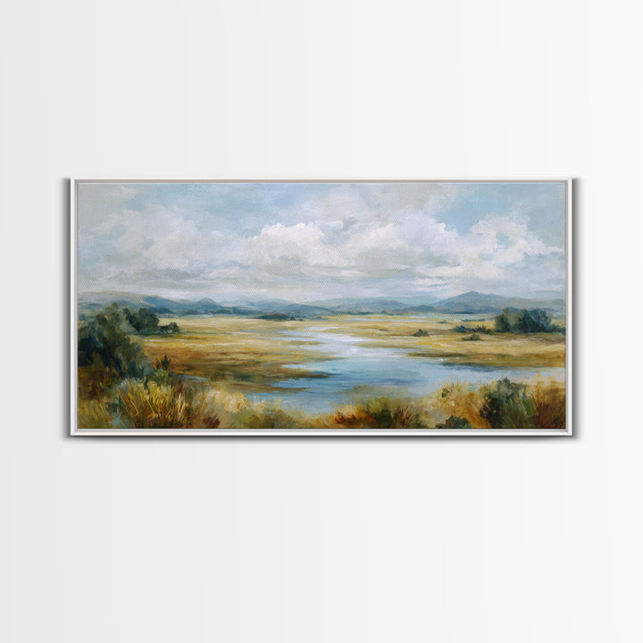 Quiet Meadow Landscape Framed Canvas Print, Living Room Art, Living Room Wall Art, Living Room Decor, Fine Art, Living, LIR-2x1-19
