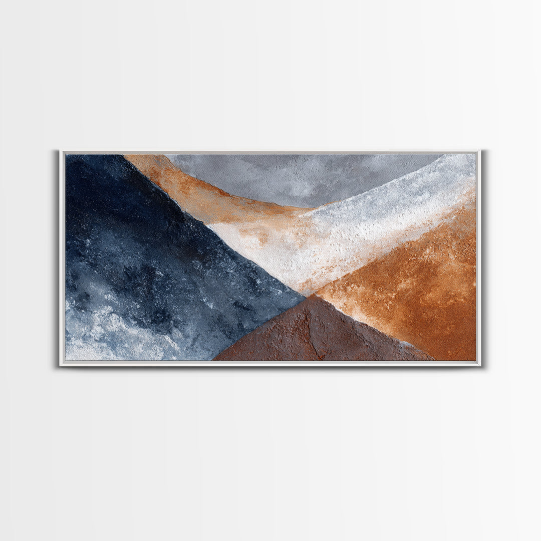 Monochrome Stone Texture Abstraction Canvas Print, Living Room Art, Art Print, Living Room Decor, Abstract Art, Living, LIR-2x1-41