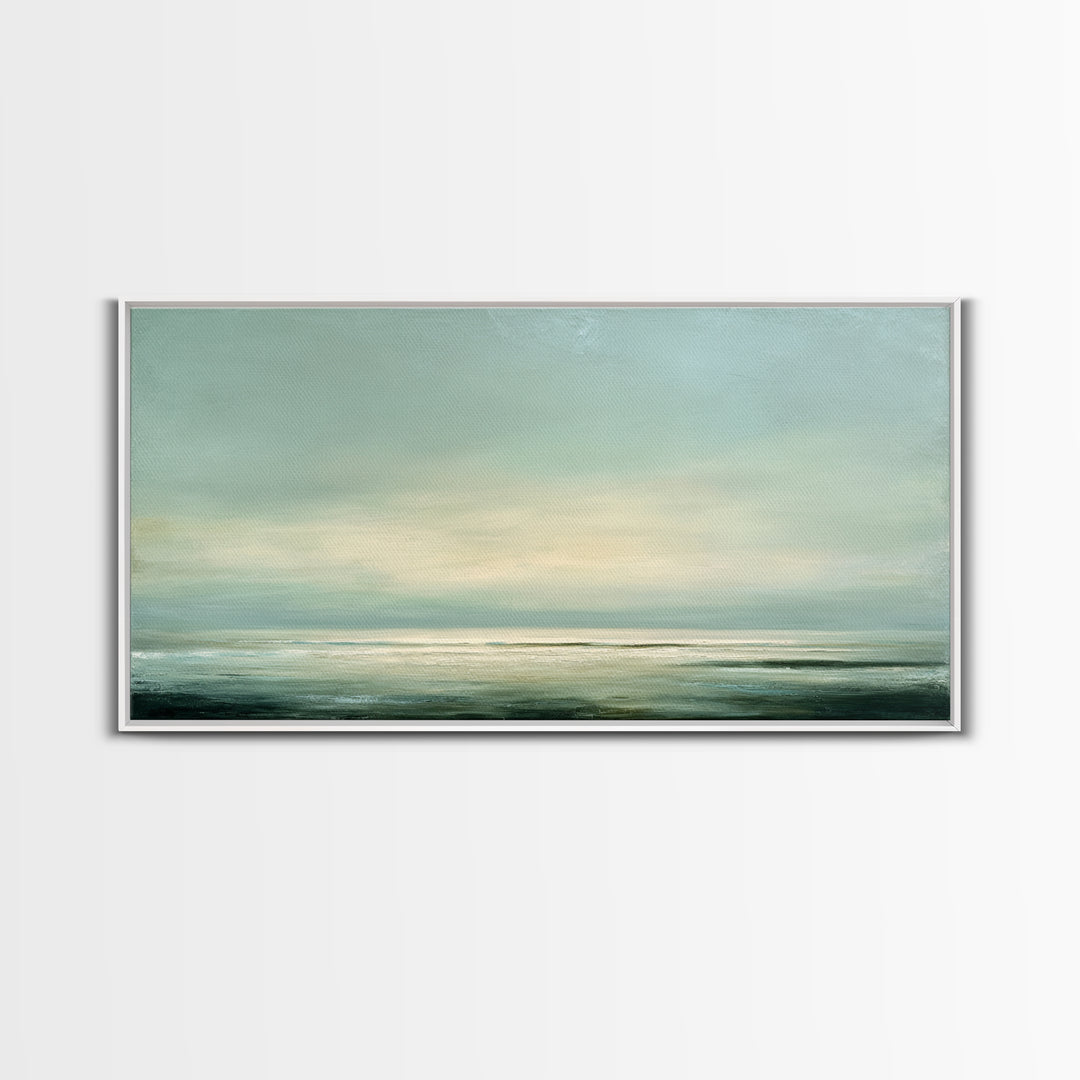 Modern Landscape with Expansive Calm Sky Canvas Print, Living Room Art, Art Nouveau, Living Room Decor, Fine Art, Living, LIR-2x1-47