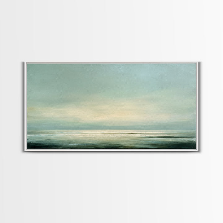 Modern Landscape with Expansive Calm Sky Canvas Print, Living Room Art, Art Nouveau, Living Room Decor, Fine Art, Living, LIR-2x1-47