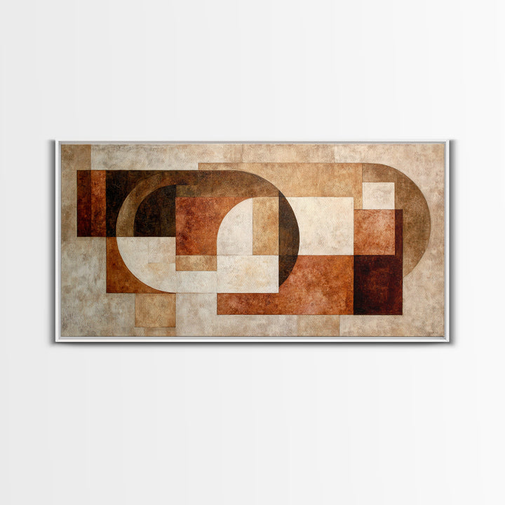 Monochrome Stone Texture Abstraction Framed Canvas Print, Living Room Art, Oil Painting, Living Room Decor, Fine Art, Living, LIR-2x1-65
