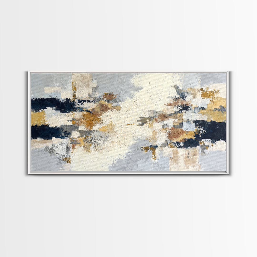 Textured Plaster Abstract Canvas Print, Living Room Art, Living Room Decor, Abstract Art, Living, Dopamine Decor, LIR-2x1-73