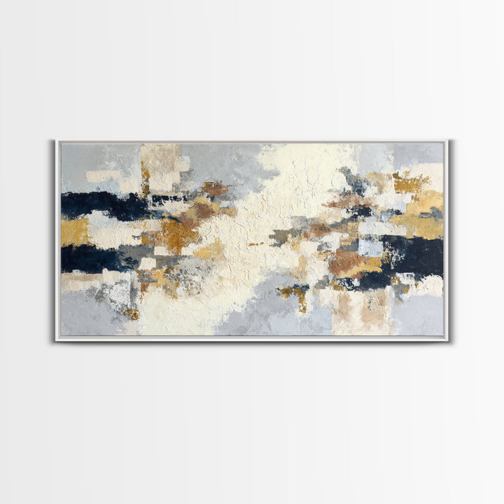 Textured Plaster Abstract Canvas Print, Living Room Art, Living Room Decor, Abstract Art, Living, Dopamine Decor, LIR-2x1-73