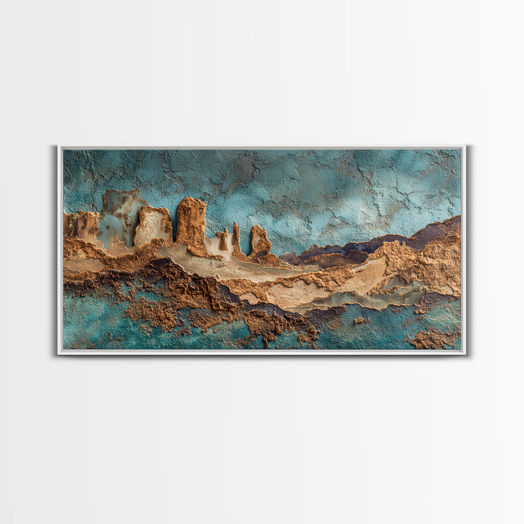 Earthy Desert Landscape Framed Canvas Print, Living Room Art, Luxury Decor, Living Room Decor, Fine Art, Living, Home, LIR-2x1-8