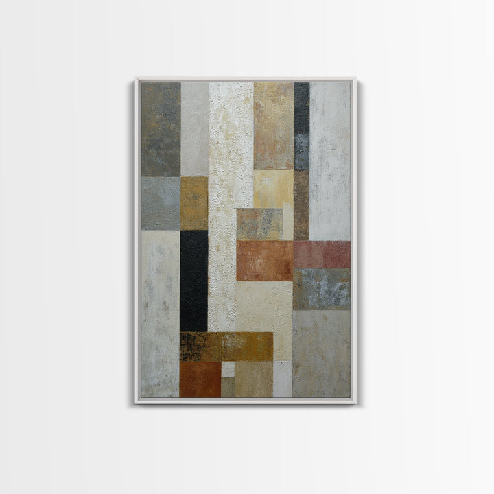 Mid Century Geometric Artwork Canvas Print, Living Room Art, Gallery Decor, Living Room Decor, Fine Art, Living, Wall Art, LIR-2x3-16