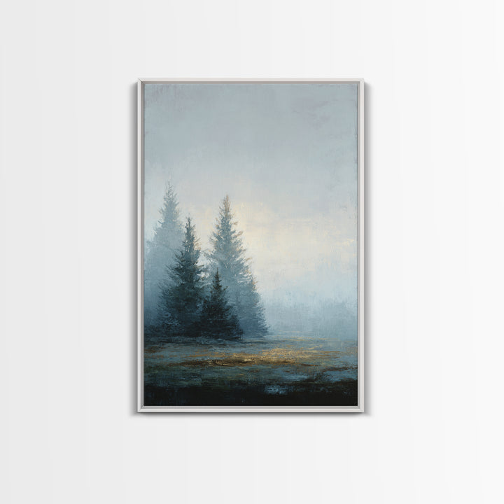 Minimal Scandinavian Forest Framed Canvas Print, Living Room Art, Home, Living Room Decor, Fine Art, Living, Pet Portraits, LIR-2x3-21