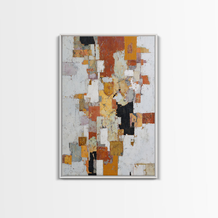 Gold Accented Abstract Brushwork Framed Canvas Print, Living Room Art, Art, Living Room Decor, Fine Art, Living, Art Nouveau, LIR-2x3-22