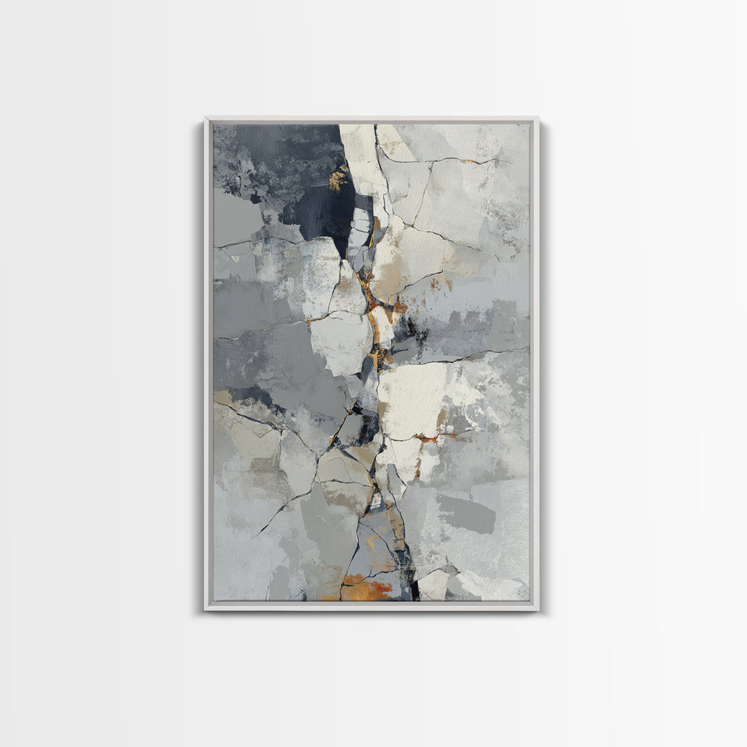 Monochrome Stone Texture Abstraction Canvas Print, Living Room Art, Printable Wall Art, Living Room Decor, Abstract Art, Living, LIR-2x3-29