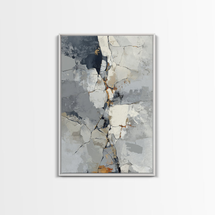 Monochrome Stone Texture Abstraction Canvas Print, Living Room Art, Printable Wall Art, Living Room Decor, Abstract Art, Living, LIR-2x3-29
