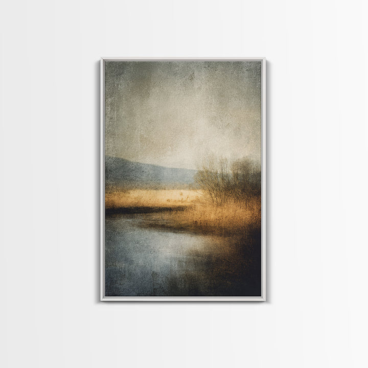 Minimal Scandinavian Forest Canvas Print, Living Room Art, Digital Wall Art, Living Room Decor, Oil Painting, Living, LIR-2x3-45