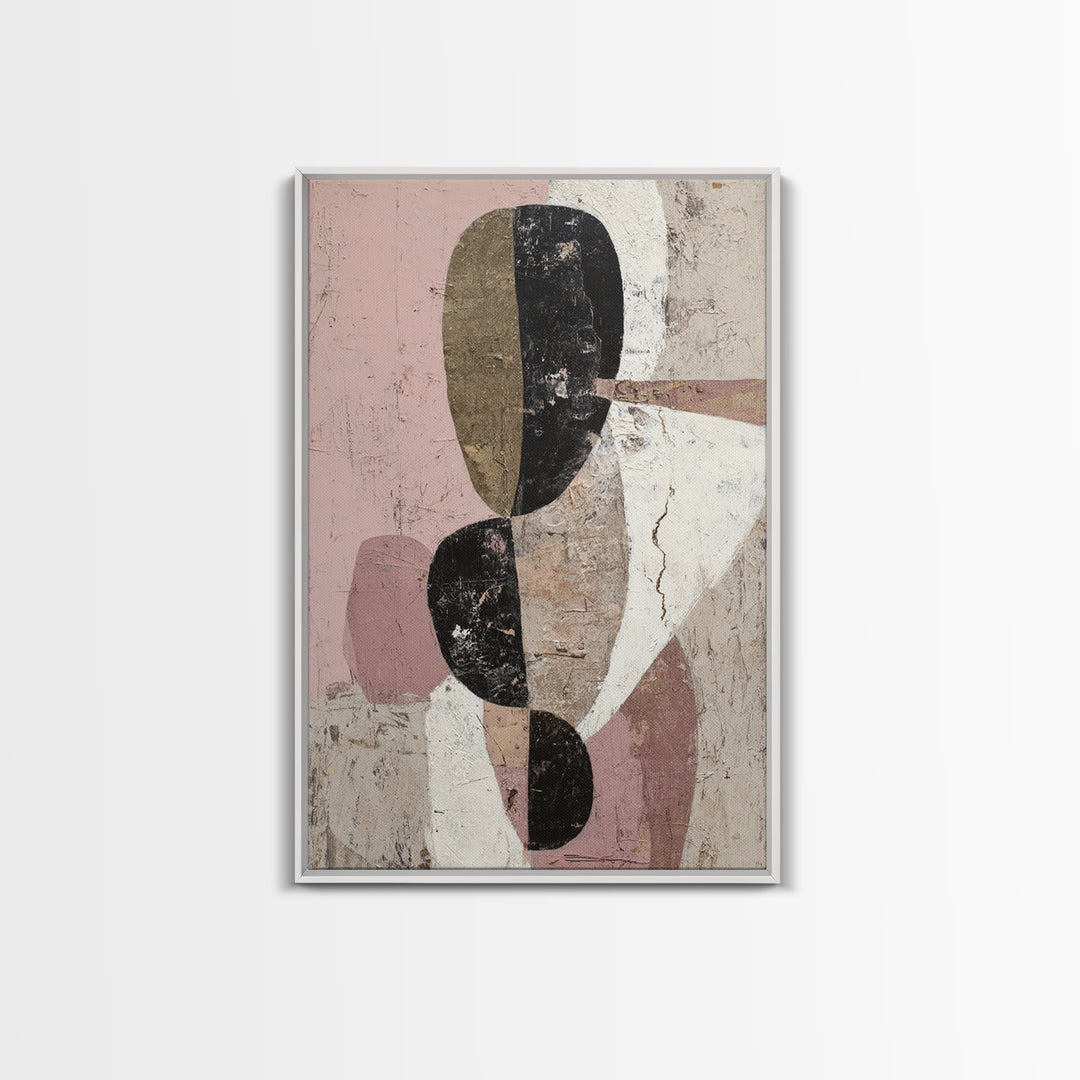 Monochrome Stone Texture Abstraction Canvas Print, Living Room Art, Printable Art, Living Room Decor, Abstract Art, Living, LIR-2x3-77