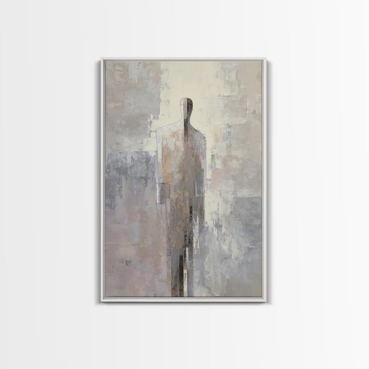 Oversized Line Figure Framed Canvas Print, Living Room Art, Pet Portraits, Living Room Decor, Oil Painting, Living, LIR-2x3-97