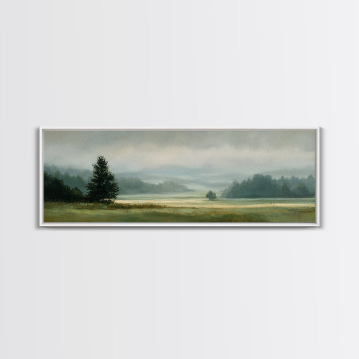 Quiet Meadow Landscape Framed Canvas Print, Living Room Art, Gallery Decor, Living Room Decor, Fine Art, Living, Wall Art, LIR-3x1-15
