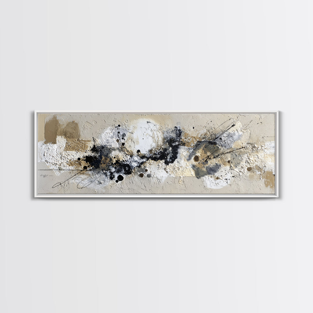 Textured Plaster Abstract Canvas Print, Living Room Art, Oversized Wall Art, Living Room Decor, Abstract Art, Living, LIR-3x1-21