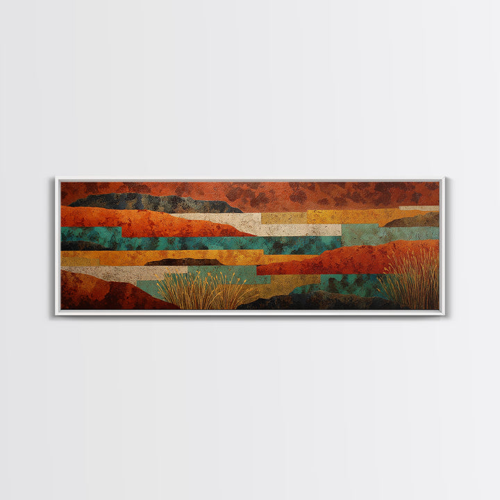 Earthy Desert Landscape Framed Canvas Print, Living Room Art, Bedroom Wall Art, Living Room Decor, Living, Minimalist Decor, LIR-3x1-28
