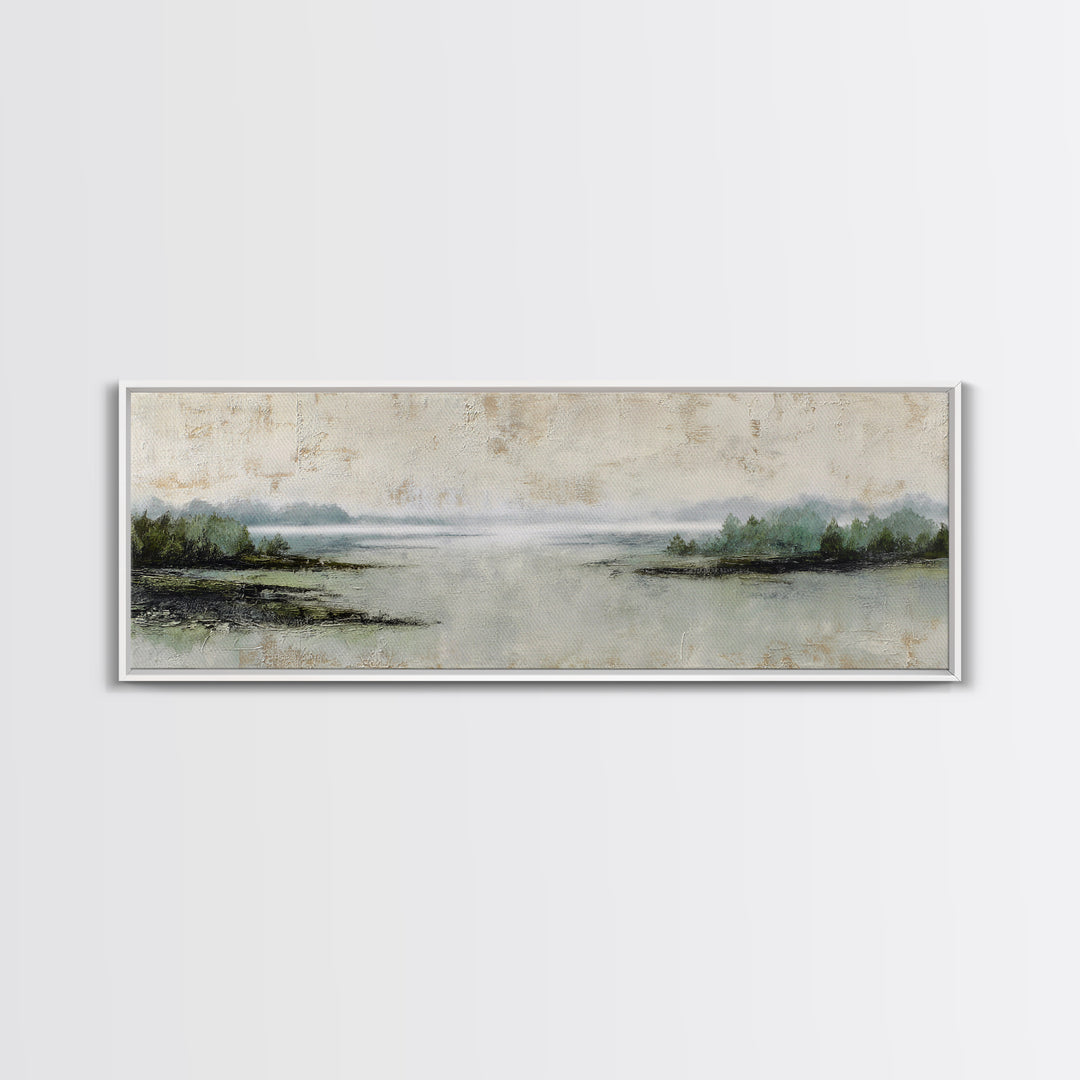 Minimal Scandinavian Forest Framed Canvas Print, Living Room Art, Modern Wall Art, Living Room Decor, Oil Painting, Living, LIR-3x1-53