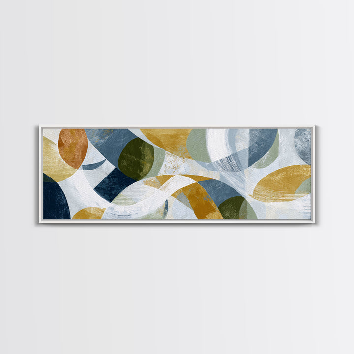 Abstract Organic Shapes Framed Canvas Print, Living Room Art, Art Nouveau, Living Room Decor, Abstract Art, Living, LIR-3x1-79