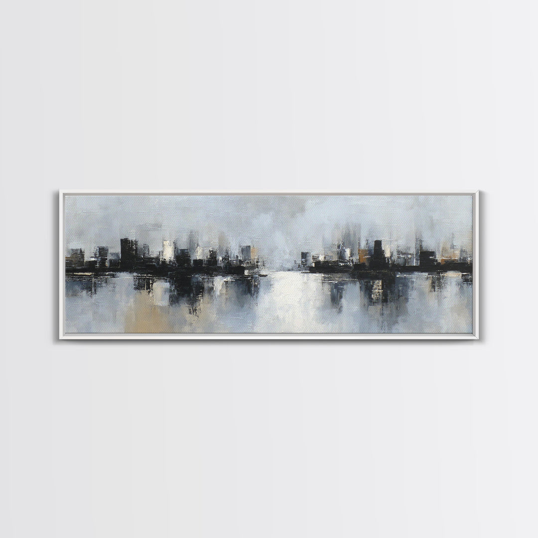 Classic Mountain Panorama for Cozy Interiors Canvas Print, Living Room Art, Boho Wall Art, Living Room Decor, Fine Art, Living, LIR-3x1-8