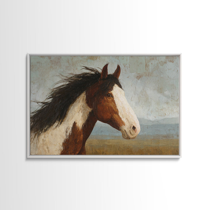 Contemporary Horse Portrait Canvas Print, Living Room Art, New Home Gift, Living Room Decor, Fine Art, Living, Gallery Decor, LIR-3x2-38