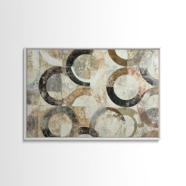 Monochrome Stone Texture Abstraction Canvas Print, Living Room Art, Neutral Decor, Living Room Decor, Fine Art, Living, LIR-3x2-49
