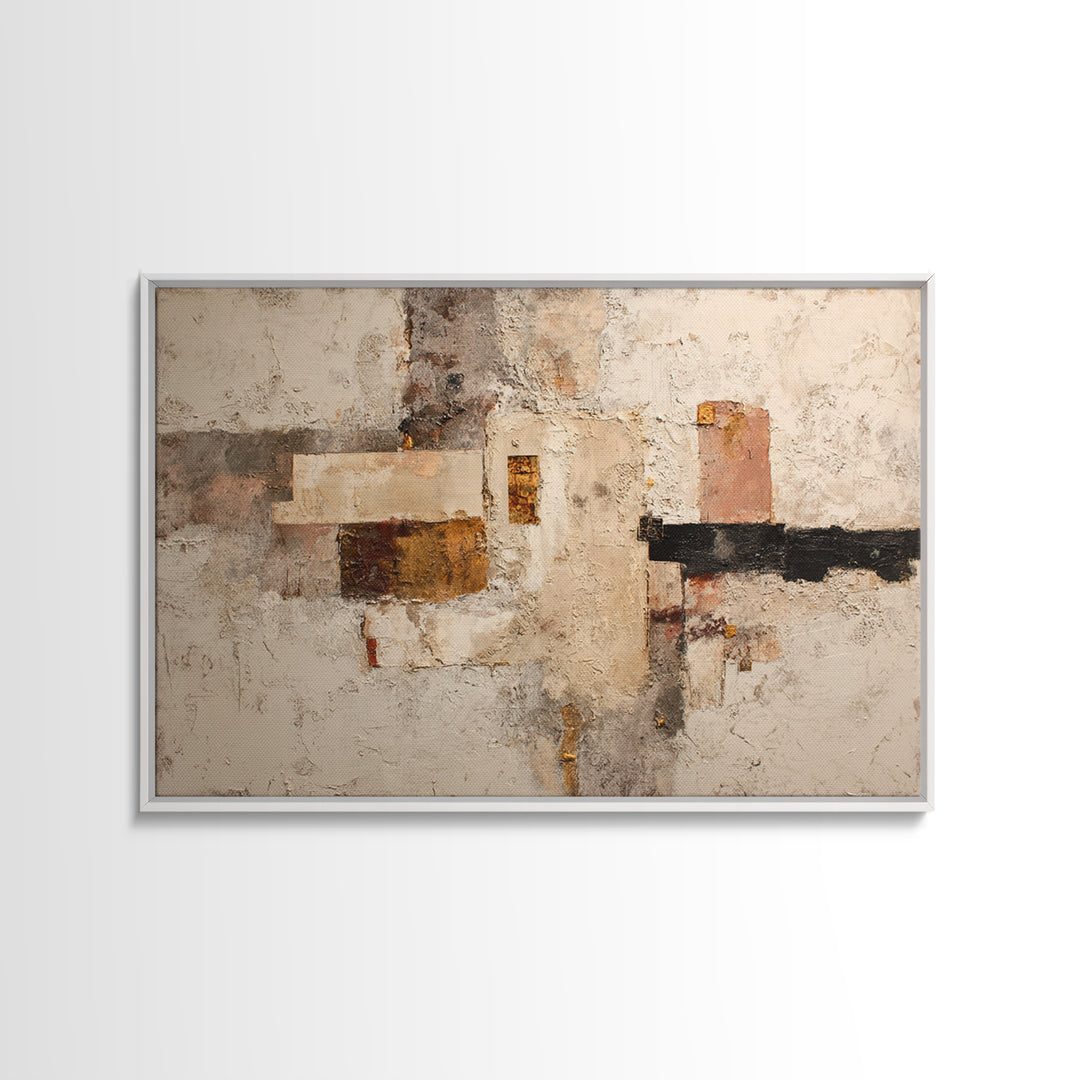 Textured Plaster Abstract Canvas Print, Living Room Art, Living Room Wall Art, Living Room Decor, Abstract Art, Living, LIR-3x2-57