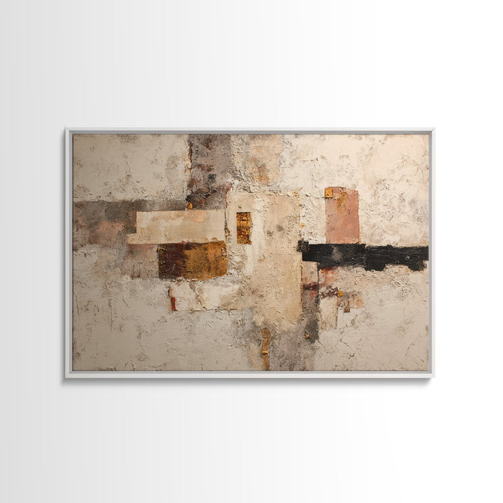 Textured Plaster Abstract Canvas Print, Living Room Art, Living Room Wall Art, Living Room Decor, Abstract Art, Living, LIR-3x2-57