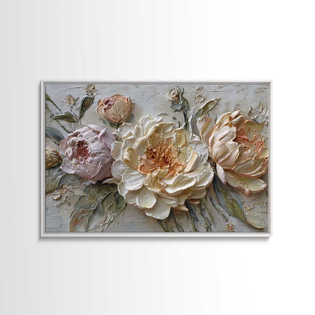 Botanical Vase Painting Framed Canvas Print, Living Room Art, Bedroom Decor, Living Room Decor, Living, Bedroom Wall Art, LIR-3x2-6