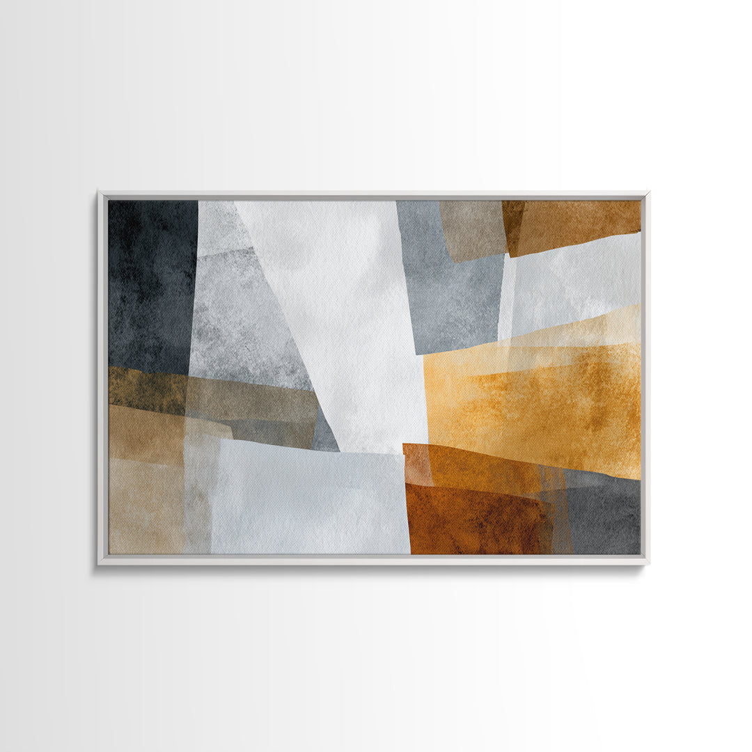 Monochrome Stone Texture Abstraction Canvas Print, Living Room Art, Neutral Decor, Living Room Decor, Fine Art, Living, LIR-3x2-73