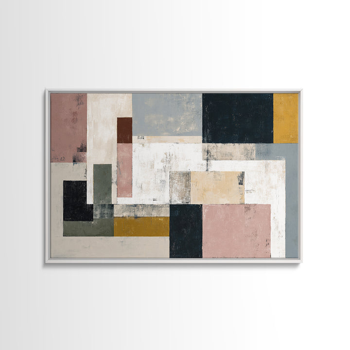 Mid Century Geometric Artwork Canvas Print, Living Room Art, Art, Living Room Decor, Living, Art Nouveau, Abstract Art, LIR-3x2-84