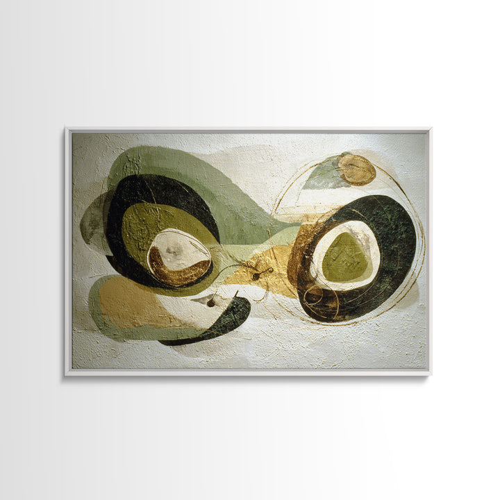 Abstract Organic Shapes Framed Canvas Print, Living Room Art, Art Nouveau, Living Room Decor, Abstract Art, Living, LIR-3x2-91