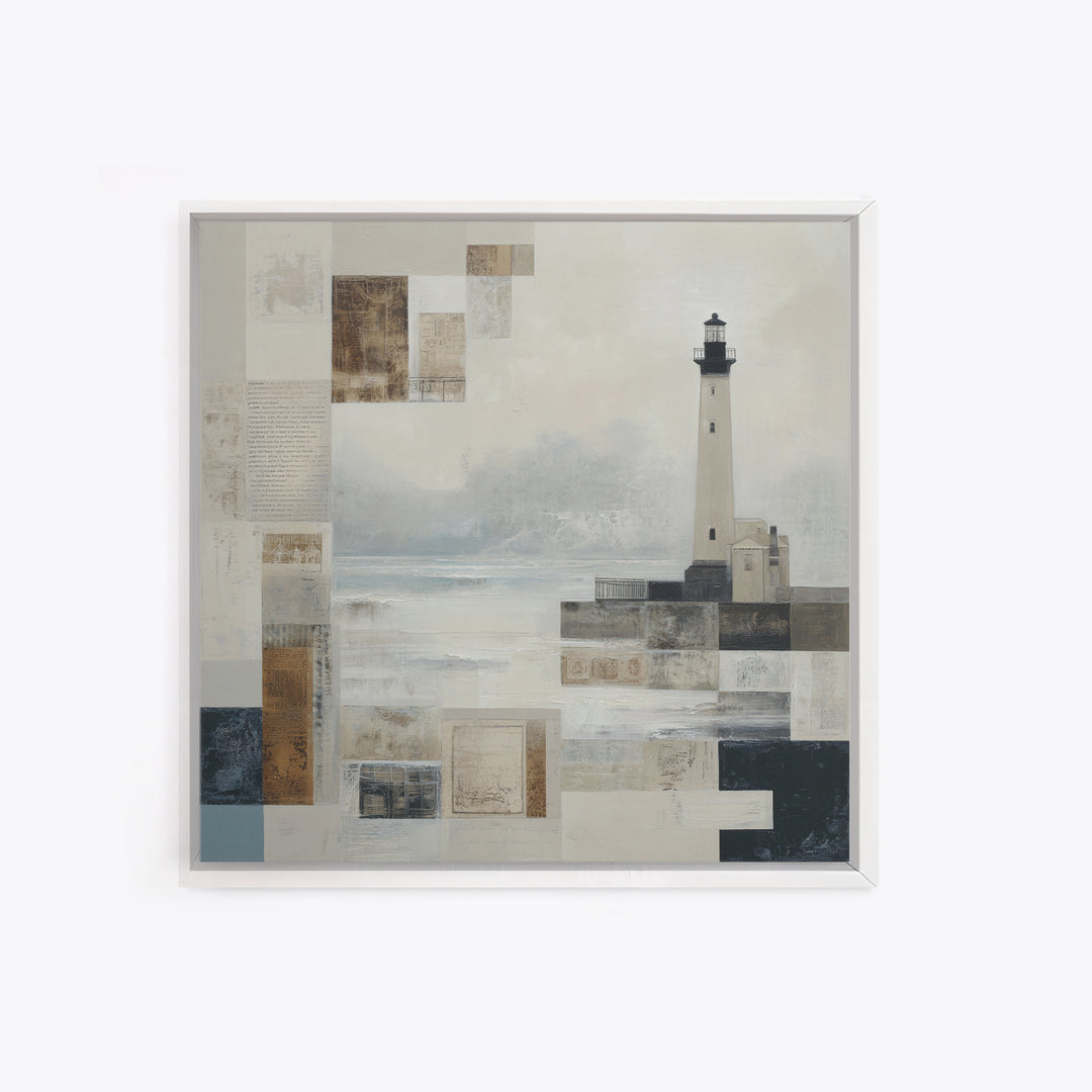 Stormy Landscape with Lighthouse as Guidance Metaphor Canvas Print, Law Office Art, Bookish Wall Art, Office Decor, Counsel, LOA-1x1-35