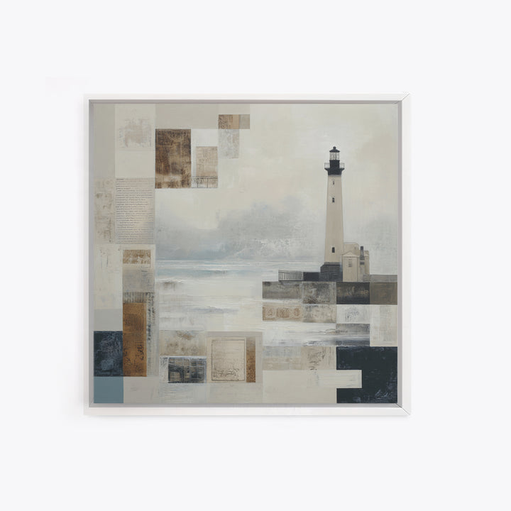 Stormy Landscape with Lighthouse as Guidance Metaphor Canvas Print, Law Office Art, Bookish Wall Art, Office Decor, Counsel, LOA-1x1-35