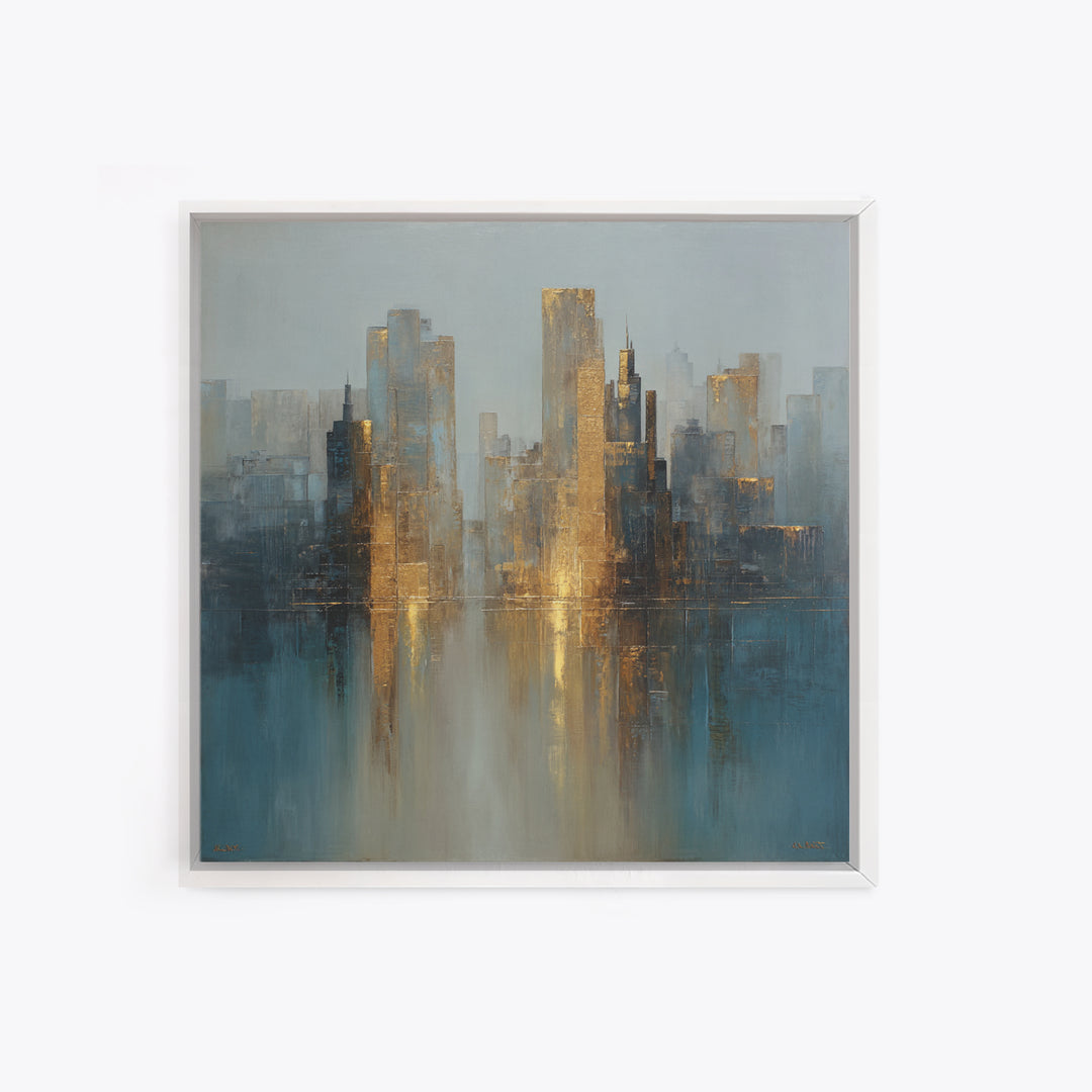 Quiet City Skyline Canvas Print, Law Office Art, Office Wall Art, Office Decor, Abstract Art, Counsel, Butterfly Art, LOA-1x1-36
