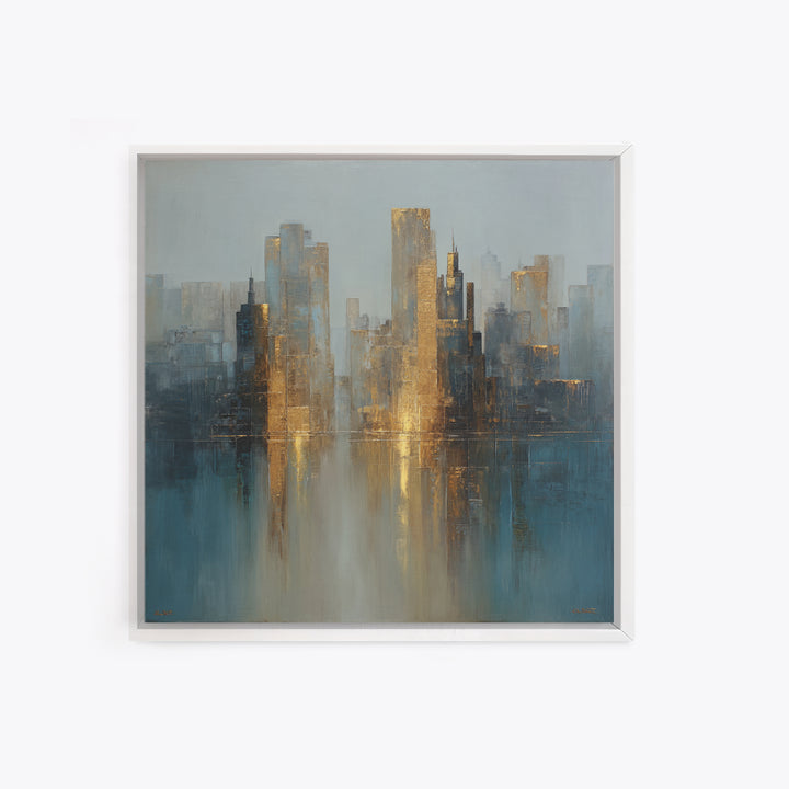 Quiet City Skyline Canvas Print, Law Office Art, Office Wall Art, Office Decor, Abstract Art, Counsel, Butterfly Art, LOA-1x1-36