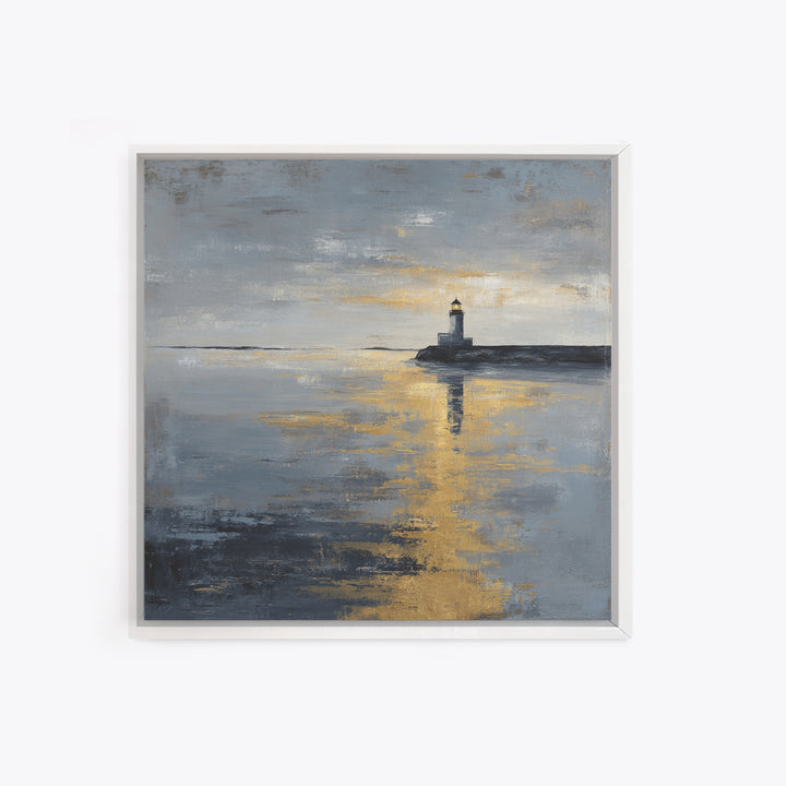 Stormy Landscape with Lighthouse as Guidance Metaphor Canvas Print, Law Office Art, Lawyer Sign, Office Decor, Counsel, LOA-1x1-59
