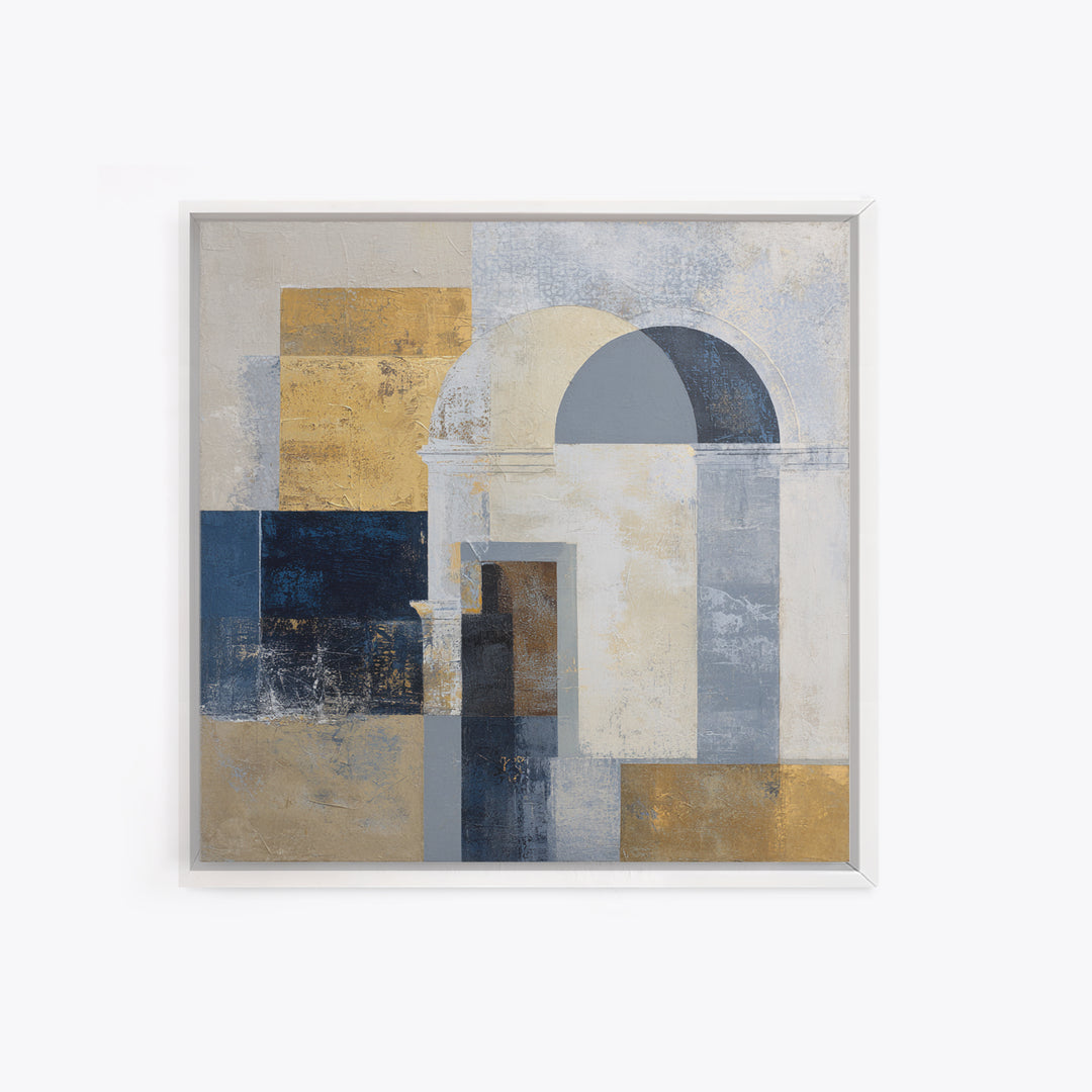 Architectural Arch and Column Abstraction Framed Canvas Print, Law Office Art, Lawyer Gift, Office Decor, Fine Art, Counsel, LOA-1x1-62