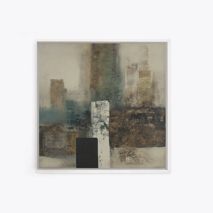 Deep Green and Walnut Toned Abstract Canvas Print, Law Office Art, Teen Girl Room Decor, Office Decor, Abstract Art, Counsel, LOA-1x1-69