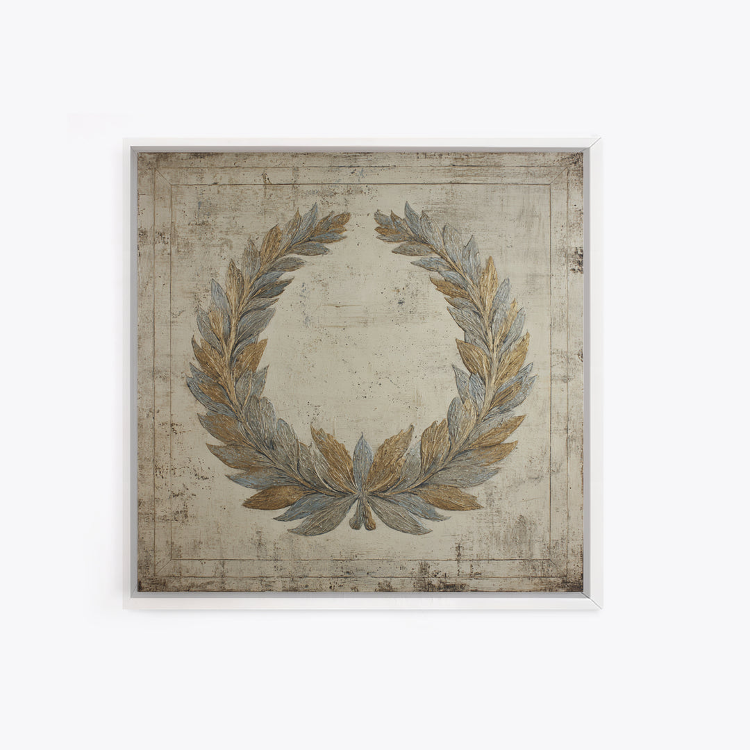 Roman Laurel Wreath Framed Canvas Print, Law Office Art, Printable Art, Office Decor, Fine Art, Counsel, Lawyer, Butterfly Art, LOA-1x1-8