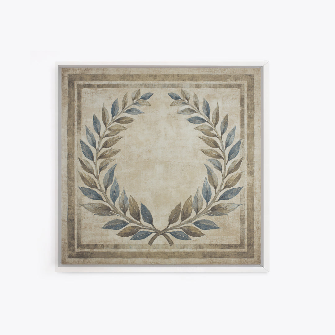 Roman Laurel Wreath Framed Canvas Print, Law Office Art, Gallery Decor, Office Decor, Fine Art, Counsel, Contemporary Art, LOA-1x1-80