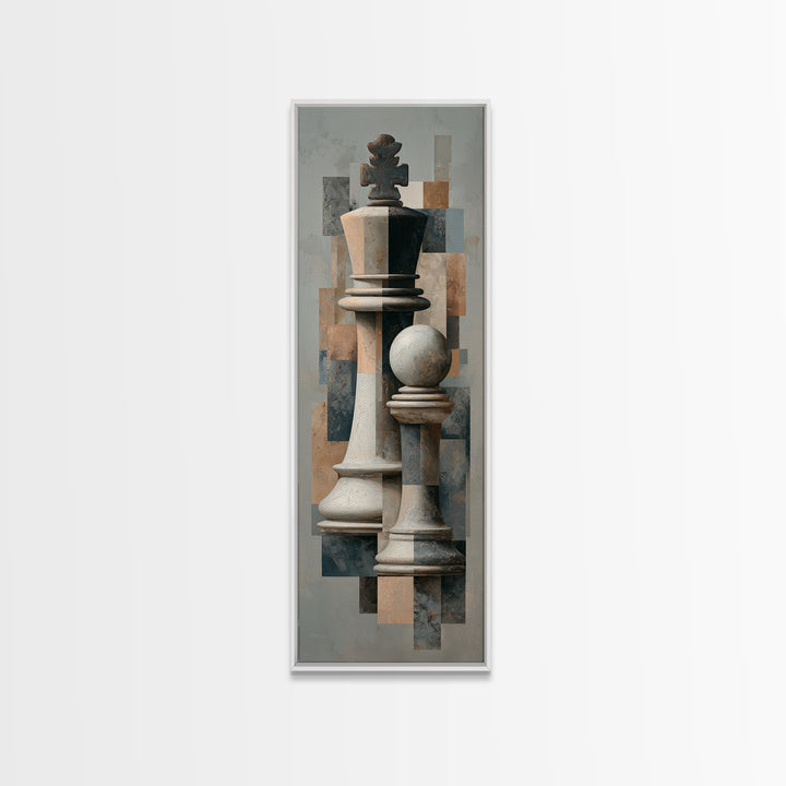 Single Chess King Canvas Print, Law Office Art, Floral Art, Office Decor, Fine Art, Counsel, Lawyer Sign, Lawyer Office Decor, LOA-1x3-10