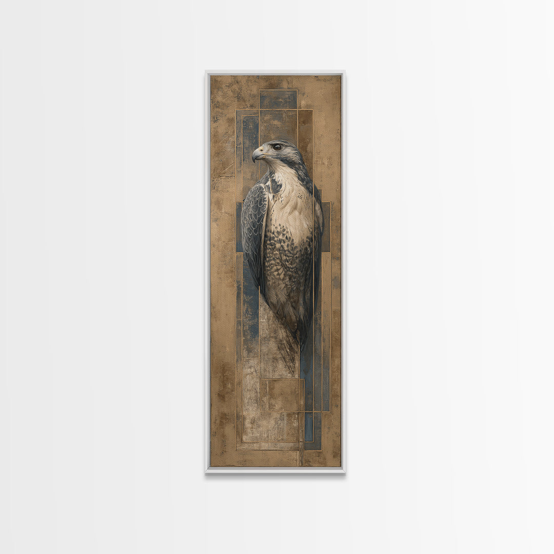 Eagle Portrait with Solemn Presence Canvas Print, Law Office Art, Butterfly Art, Office Decor, Counsel, Fine Art Print, LOA-1x3-18