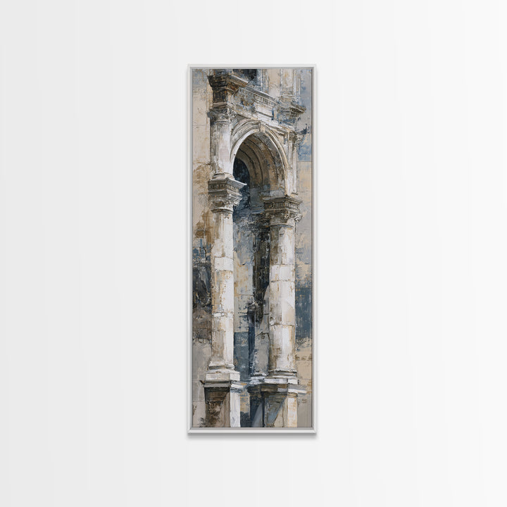 Architectural Arch and Column Abstraction Canvas Print, Law Office Art, Therapy Office Decor, Office Decor, Abstract Art, LOA-1x3-2