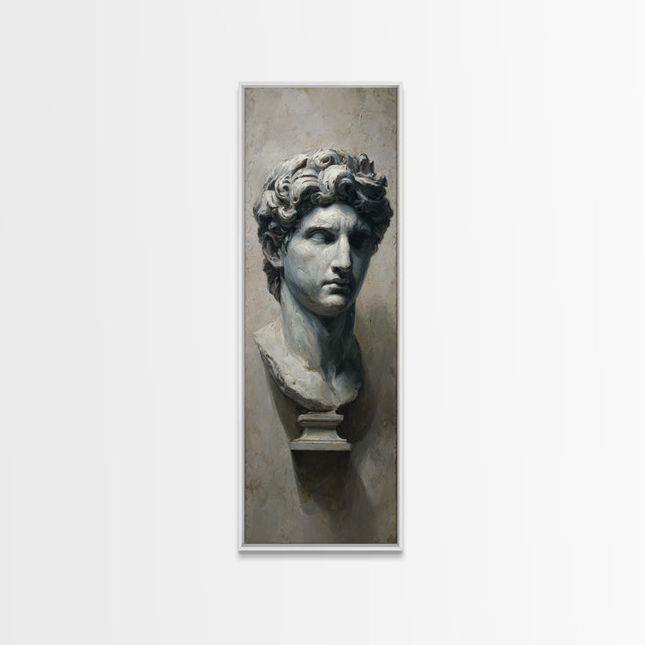 Classical Statue Bust Framed Canvas Print, Law Office Art, Modern Decor, Office Decor, Fine Art, Counsel, Wall Decor, LOA-1x3-36