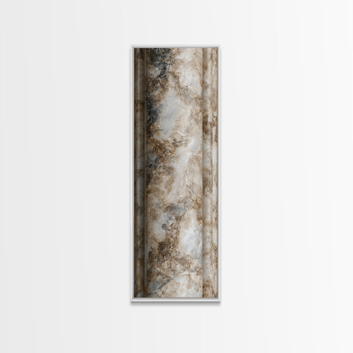 Marble Courthouse Column Study Without Building Scene Canvas Print, Law Office Art, Textured Painting, Office Decor, Counsel, LOA-1x3-39
