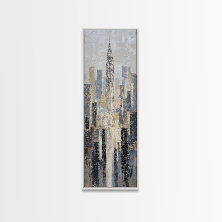 Quiet City Skyline Canvas Print, Law Office Art, Boho Decor, Office Decor, Abstract Art, Counsel, Digital Prints, Printable, LOA-1x3-48