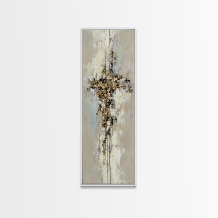 Gold Thread Knot Symbolizing Resolution Framed Canvas Print, Law Office Art, Butterfly Print, Office Decor, Oil Painting, LOA-1x3-54